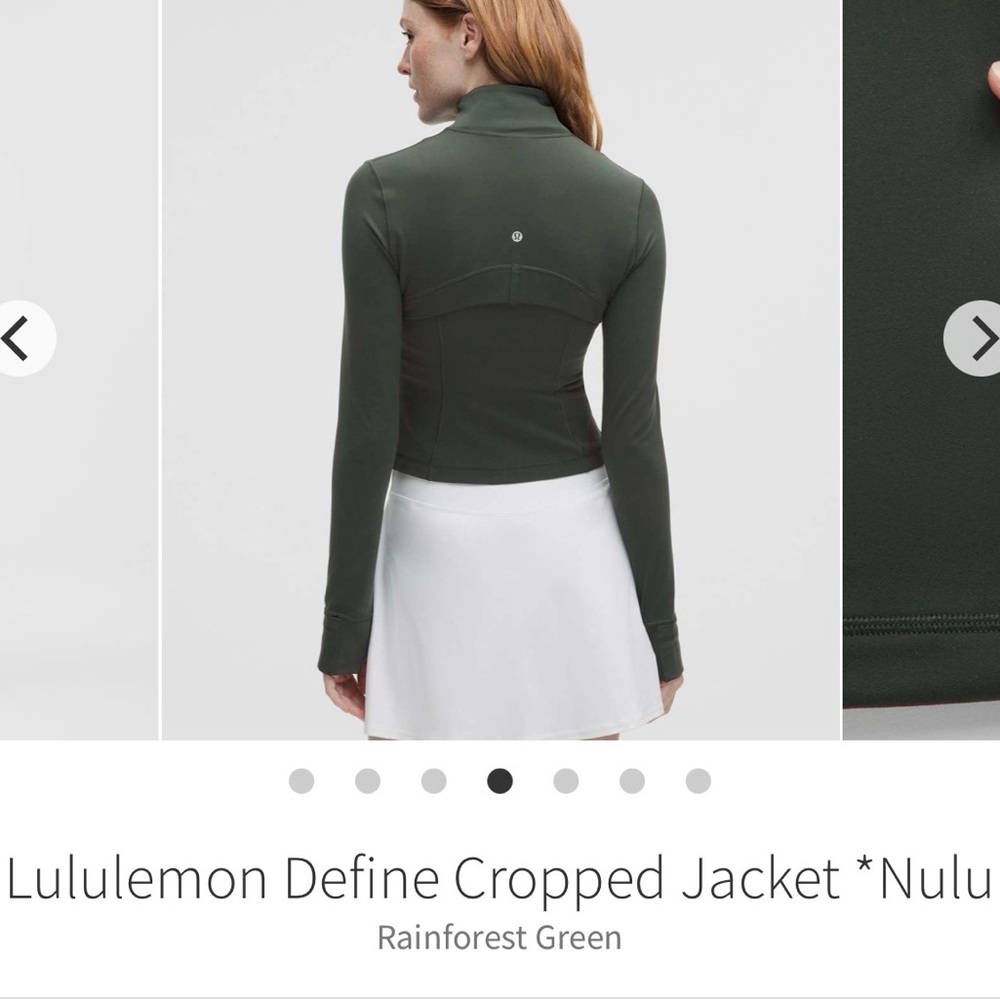 Lululemon Define Cropped Nulu Jacket ~ 6 ~ Rainforest Green - Picture 11 of 12